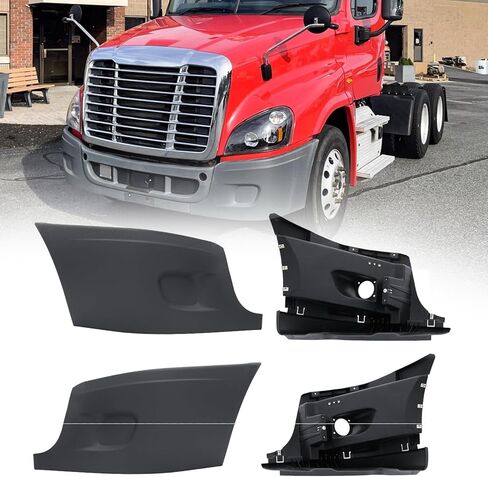 طقم تعزيز غطاء نهاية المصد الأمامي من PENSUN مناسب لـ Freightliner Cascadia 2008-2017 غطاء ممتص الصدمات نهاية الزاوية تمديد دعم التثبيت الداخلي بدون فتحات ضوء الضباب (الجانب الأيسر للسائق) in Kuwait