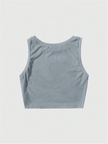 SweatyRocks المرأة الشمس والموجة الجرافيك طاقم الرقبة تانك القمم عادية بلا أكمام مضلع متماسكة المحاصيل الأعلى in Saudi Arabia