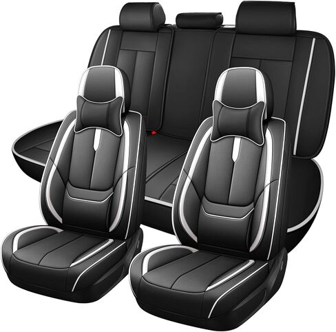 Custom Fit Seat Covers for Ram ProMaster 1500 2014-2025, Abrasion & Stain-Resistant Leatherette, Soft Breathable Design for Lasting Comfort(2 Seats Standard,Black Orange) in Saudi Arabia