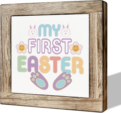 Easter Coffee Sign, Easter Table Decor, Wooden Box Signs for Home Decor, Kitchen Decor for Shelf, Rustic Coffee Table Sign, Decorative Wooden Plaque for Cafe Decor, Vintage Coffee Bar Decor in Saudi Arabia