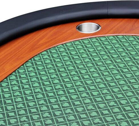 Poker Table for 10 Players Casino Style Games 96 inches with Speed Cloth Racetrack Playing Surface Pedestal Base, Blue in Saudi Arabia