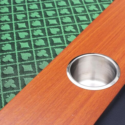 Poker Table for 10 Players Casino Style Games 96 inches with Speed Cloth Racetrack Playing Surface Pedestal Base, Blue in Saudi Arabia