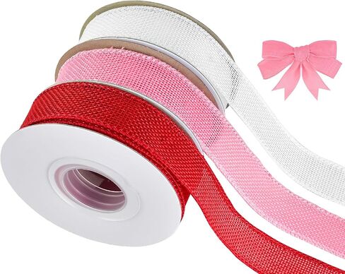 Mupera Premium Navy Blue Burlap Wired Ribbon 1 Inch x 30 Feet - Thick Fade & Puncture Resistant Craft Ribbon for Wedding Decor, Gift Wrapping, Bows & Wreath Making in Saudi Arabia