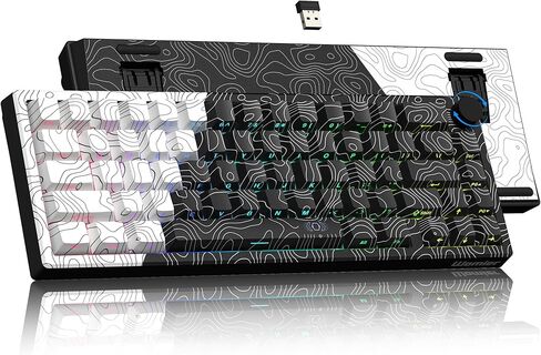 لوحة مفاتيح Womier Q61 بنسبة 60% مع لوحة مفاتيح طبوغرافية للألعاب QMK/VIA، لوحة مفاتيح ميكانيكية كريمية لاسلكية، لوحة مفاتيح RGB مخصصة، لوحة مفاتيح قابلة للتبديل السريع لنظام التشغيل Windows وMac-POM Linear Switch in Saudi Arabia