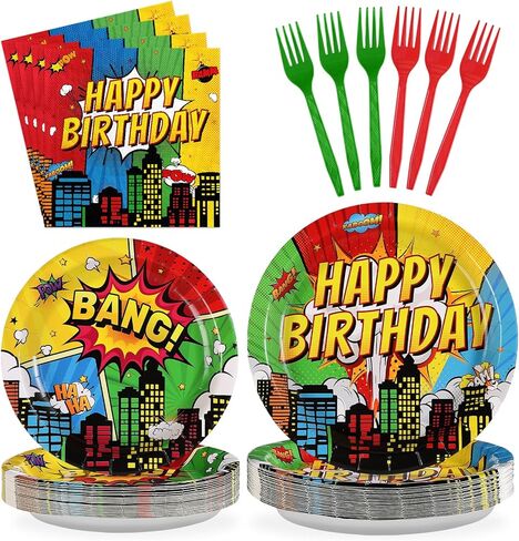 Grencian 96pcs 12th Green Game Party Supplies فيديو عيد ميلاد لوحات ورقية ومناديل أدوات المائدة مجموعات مستوى غير مقفلة لعبة تحت عنوان الزينة للأطفال ألعاب الأولاد 12 سنة من العمر تفضل الحفلات يخدم 24 in Kuwait