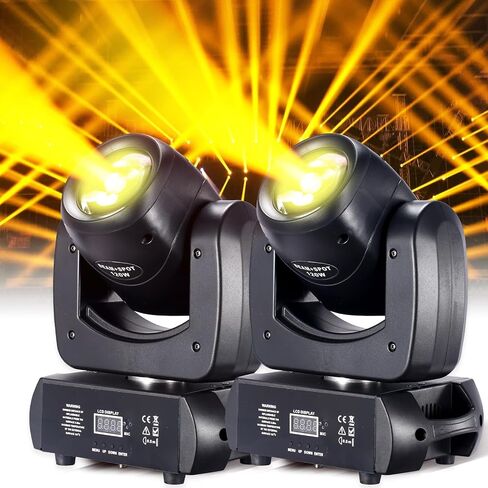 120W Moving Head DJ Lights LED Stage Lights 8 Gobos 8 Colors 8-Facet Prisms Infinite Rotating Sound Activated DMX512 for Wedding Event Party Live Show Christmas 1 PCS in Saudi Arabia