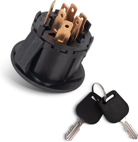 【Upgraded 2026】 532193350 193350 Ignition Switch with 2 Keys - 4 Positions & 7 Terminals - for 193350 33457 725-07527 Husqvarna AYP Craftsman Sears Poulan Riding Lawn Mower Tractor in Saudi Arabia