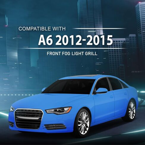 Left & Right Front Bumper Fog Light Cover Set Compatible with Audi A6&A6 Quattro 2012-2015 4G08076819B9, 4G0807682F9B9 in Saudi Arabia