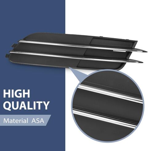 Left & Right Front Bumper Fog Light Cover Set Compatible with Audi A6&A6 Quattro 2012-2015 4G08076819B9, 4G0807682F9B9 in Saudi Arabia