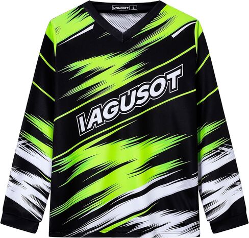Youth Long Sleeve Dirt Bike Jersey, Kids Motocross Shirt Loose Fit Quick Dry for MX BMX Offroad Mountain Biking in Saudi Arabia