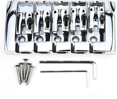 جسر باس كهربائي نحاسي 5 سلسلة باس جسر هاردتيل 18 مم تباعد السلسلة متوافق مع قطع غيار باس كهربائية 5 سلاسل كروم in Kuwait