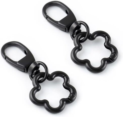 2Pcs Metal Spring Clasps Double Opening keychain Clip Hardware Accessories for Handbag DIY Bags Key and Craft Making (Silver) in Saudi Arabia