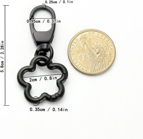 2Pcs Metal Spring Clasps Double Opening keychain Clip Hardware Accessories for Handbag DIY Bags Key and Craft Making (Silver) in Saudi Arabia