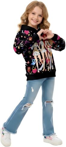 Girls Pop Singer Graphic Hoodie Cute Kids Casual Sweatshirt Pullover Novelty Fashion Top for 4-12Years in Saudi Arabia