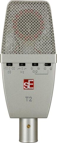 SE Electronics T2-Pair زوج متطابق من المصنع T2 ميكروفون مكثف ذو غشاء كبير، فضي in Kuwait