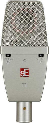 SE Electronics T2-Pair زوج متطابق من المصنع T2 ميكروفون مكثف ذو غشاء كبير، فضي in Kuwait