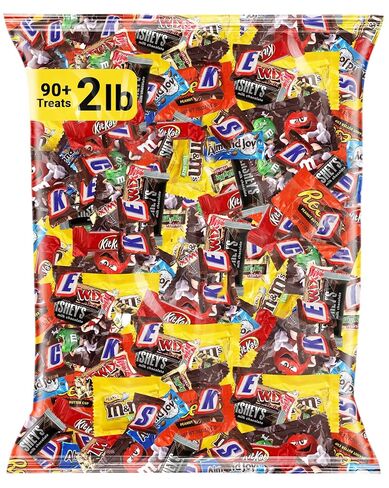 Assorted Chocolate Candy Mix - Individually Wrapped Milk, Dark, and White Chocolates - 5lb Bulk Variety Pack for Snacking, Sharing, and Gifting - Ideal for Home, Office, and Events in Saudi Arabia
