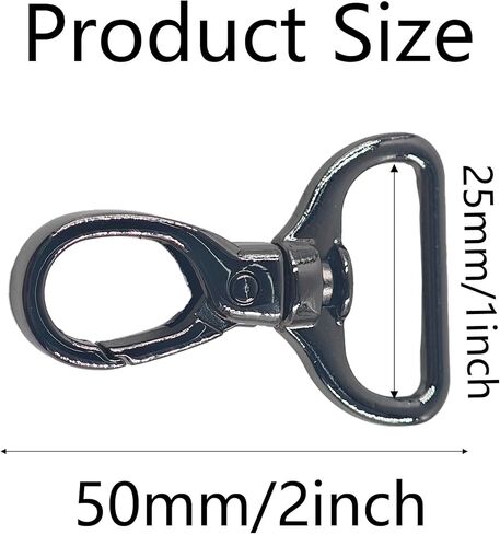 pson 2Pcs 1 Inch D Ring Swivel Lobster Clasp, Premium Metal Push Gate Snap Hooks for DIY Keychain, Purse Straps, Handbags, Lanyards & Craft Projects(Silver) in Saudi Arabia