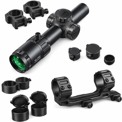 GOTICAL 1.2-6 x20 Scope Tactical Optic Cross Sight Rifle Scope | 1-6x24 SFP LPVO Scope with Rings in Saudi Arabia