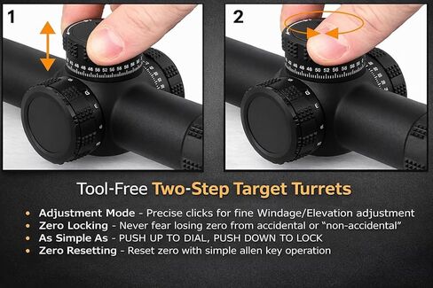 GOTICAL 1.2-6 x20 Scope Tactical Optic Cross Sight Rifle Scope | 1-6x24 SFP LPVO Scope with Rings in Saudi Arabia