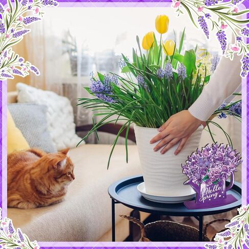 Bememo 6 Pcs Hello Spring Table Decorations Wooden Tulip Tiered Tray Decor Pastel Flower Truck Block Sign Table Centerpieces Farmhouse Freestanding Tabletop for Easter Home Restaurant Office Party in Saudi Arabia