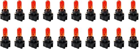 20PCS Halogen Instrument Cluster Bulbs Kit,1.2W 12V T5 Dash Lights for Car Interior Fit for Gauge Cluster Lights Replacements,57,58,70,73,74,79,85 2721 Dash Light Bulbs in Kuwait