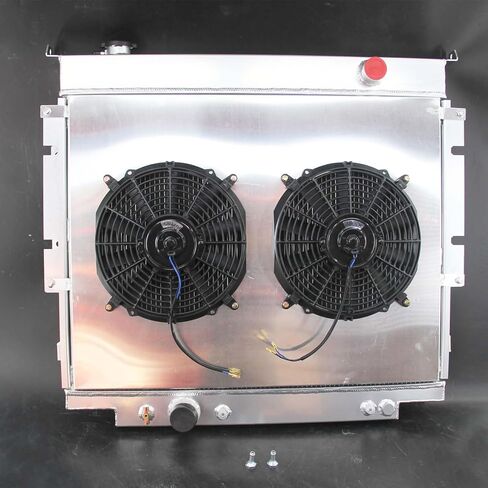 3Row Aluminum Radiator For F Super Duty F150 F250 F350 F59 1983-1996 AT CU1165 (silver, Radiator) in Saudi Arabia