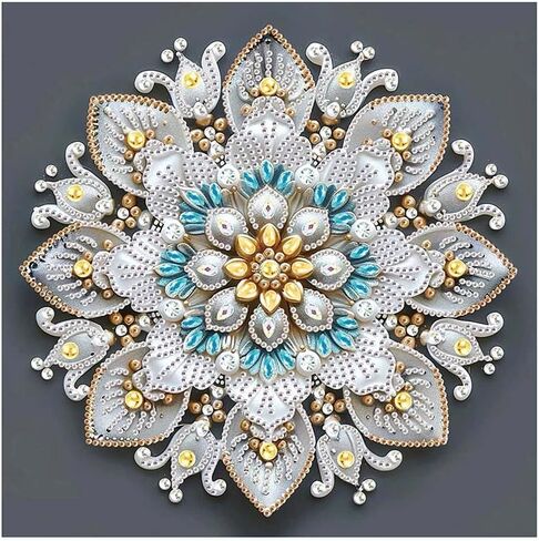 5D DIY Diamond Painting Kits, Pearl Flowers Special Diamond DIY Art Kits for Adults for Home Decoration and Gift Selection in Saudi Arabia