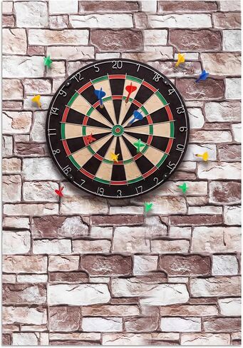 Vinsot Dart Board Wall Protectors 35.4 x 23.6 inch Brick Felt Wall Tiles Removable Dart Board Surround Protector Cork Backboard Alternative in Saudi Arabia