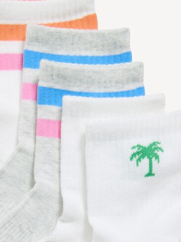 جوارب رياضية ربع دائرية من Old Navy للنساء - عبوة من 3 قطع - شجرة النخيل in Kuwait