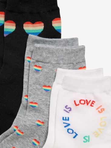 جوارب Old Navy Novelty Quarter Crew مكونة من 3 قطع للنساء - قوس قزح in Kuwait
