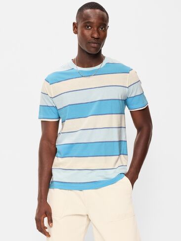 Old Navy Crew-Neck Striped T-Shirt - SLALOM BLUE STRIPE in Saudi Arabia
