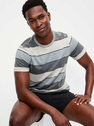 Old Navy Crew-Neck Striped T-Shirt - DARK GREY STRIPE in Saudi Arabia