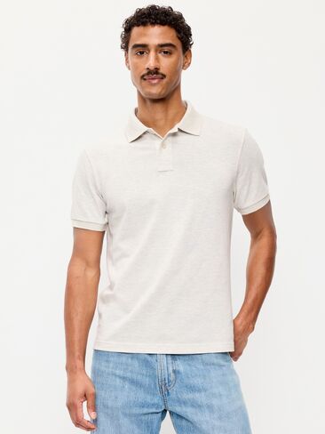 Old Navy Classic Fit Pique Polo - Light Heather Gray in Saudi Arabia