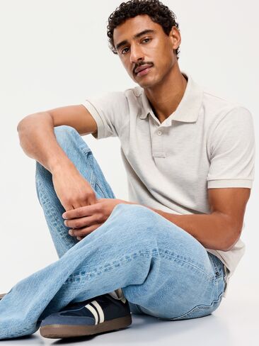 Old Navy Classic Fit Pique Polo - Light Heather Gray in Saudi Arabia