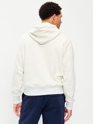 Old Navy Oversized Essential Popover Hoodie - Antique White Heather in Saudi Arabia
