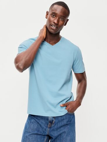 Old Navy V-Neck T-Shirt - NIAGARA MIST in Saudi Arabia