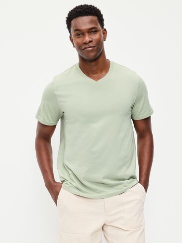 Old Navy V-Neck T-Shirt - FADED SEAGRASS in Saudi Arabia