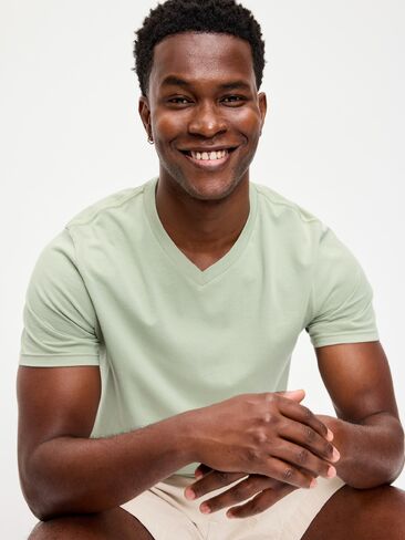 Old Navy V-Neck T-Shirt - FADED SEAGRASS in Saudi Arabia