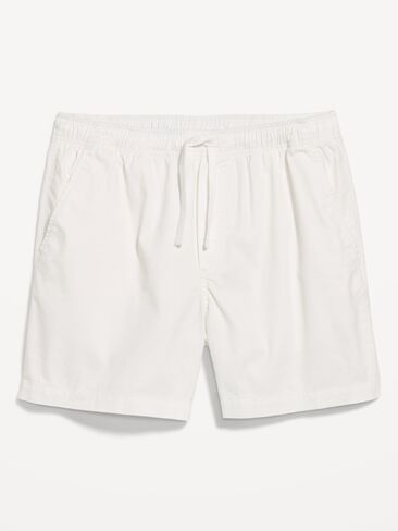 شورت Old Navy Twill Jogger - درزة داخلية 5 بوصة - زنابق بيضاء in Saudi Arabia
