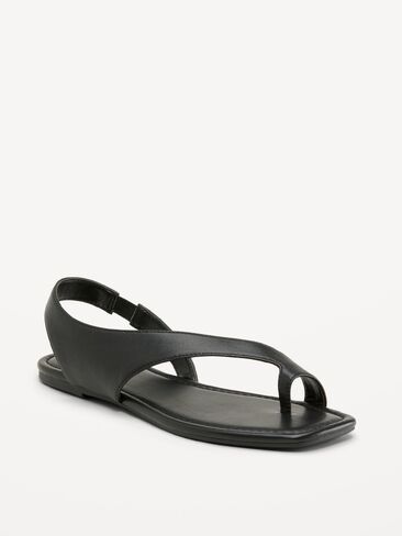 Old Navy Asymmetrical Toe-Strap Sandals for Women - Black Jack in Saudi Arabia
