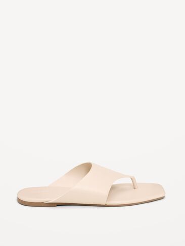 Old Navy Faux-Leather Wide Thong Sandal for Women - Wish Bone in Saudi Arabia
