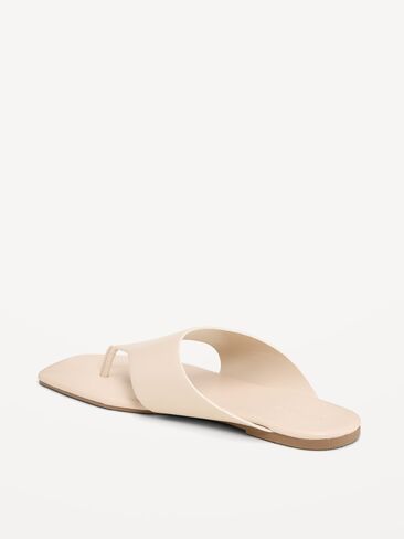 Old Navy Faux-Leather Wide Thong Sandal for Women - Wish Bone in Saudi Arabia