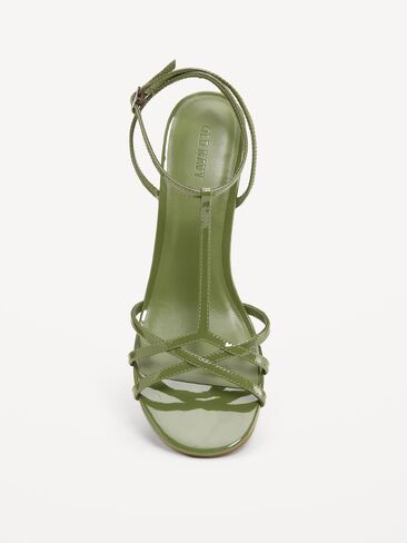 Old Navy T-Strap Wedge Sandals for Women - Green Pimento in Saudi Arabia
