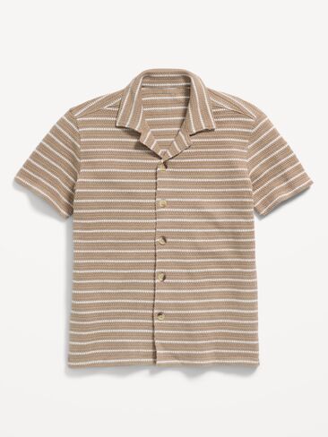 Old Navy Oversized Short-Sleeve Sweater-Knit Shirt for Boys - SLICED BREAD in Saudi Arabia