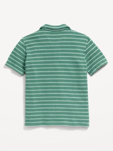 Old Navy Oversized Short-Sleeve Sweater-Knit Shirt for Boys - GREEN FERN in Saudi Arabia