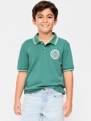 قميص بولو بيكيه جرافيك بأكمام قصيرة من Old Navy للأولاد - كف متمايل in Saudi Arabia
