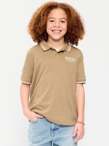 Old Navy Short-Sleeve Pique Graphic Polo Shirt for Boys - SLICED BREAD in Saudi Arabia