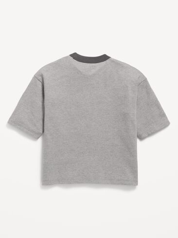 Old Navy Short-Sleeve Boxy Graphic T-Shirt for Boys - Gray in Saudi Arabia