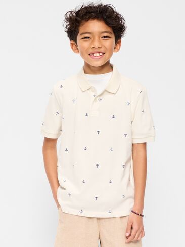 قميص بولو بيكيه مطبوع بأكمام قصيرة للأولاد من Old Navy - Navy Anchor in Saudi Arabia